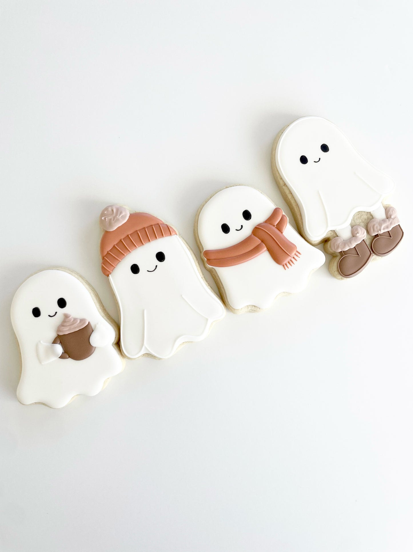 Ghost with Mug, with Beanie, with Scarf, or with Boots Cookie Cutter