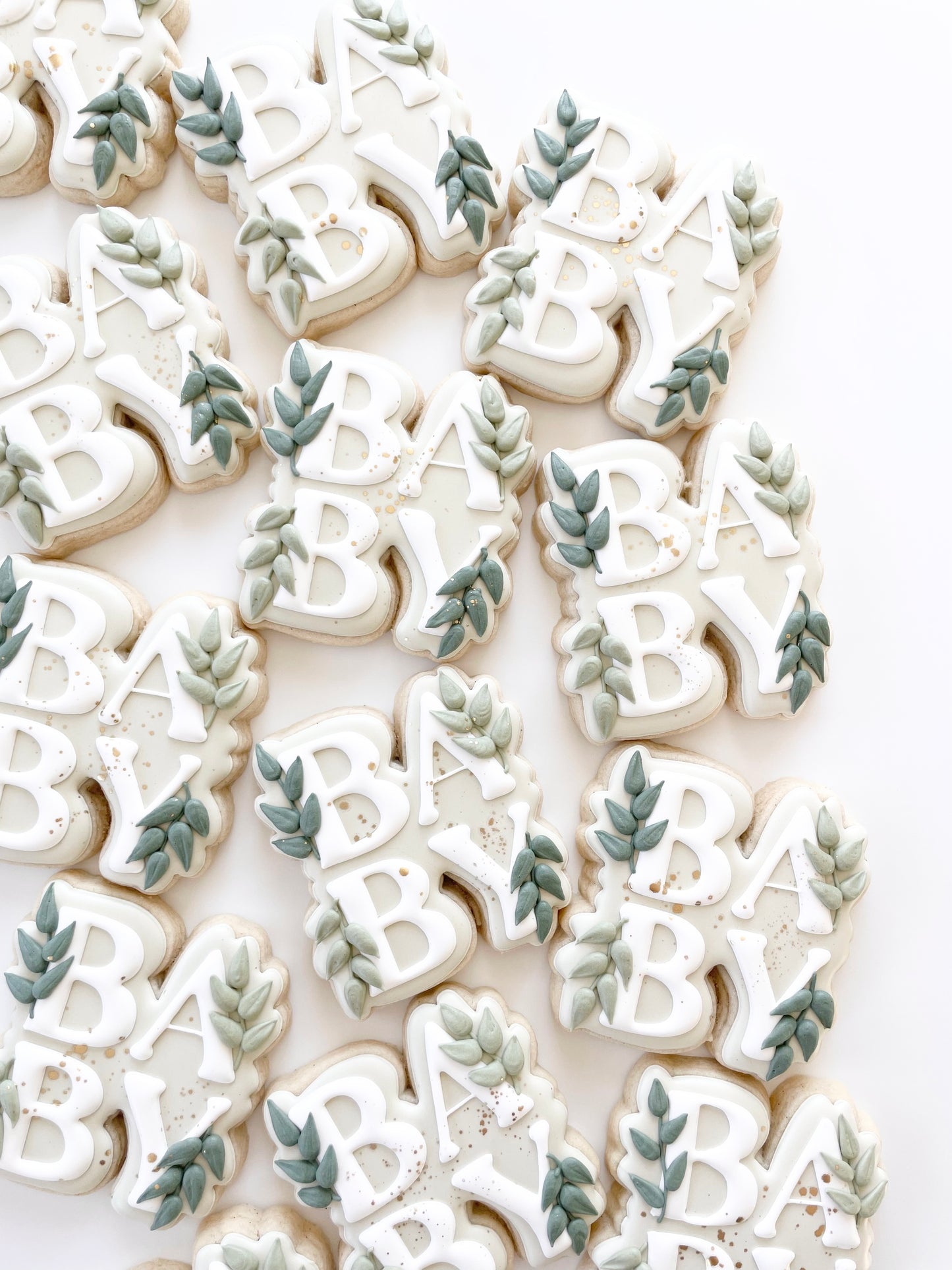Baby Font Plaque with Greenery Cookie Cutter