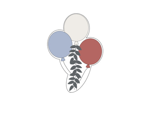 3 Balloon Plaque Cookie Cutter