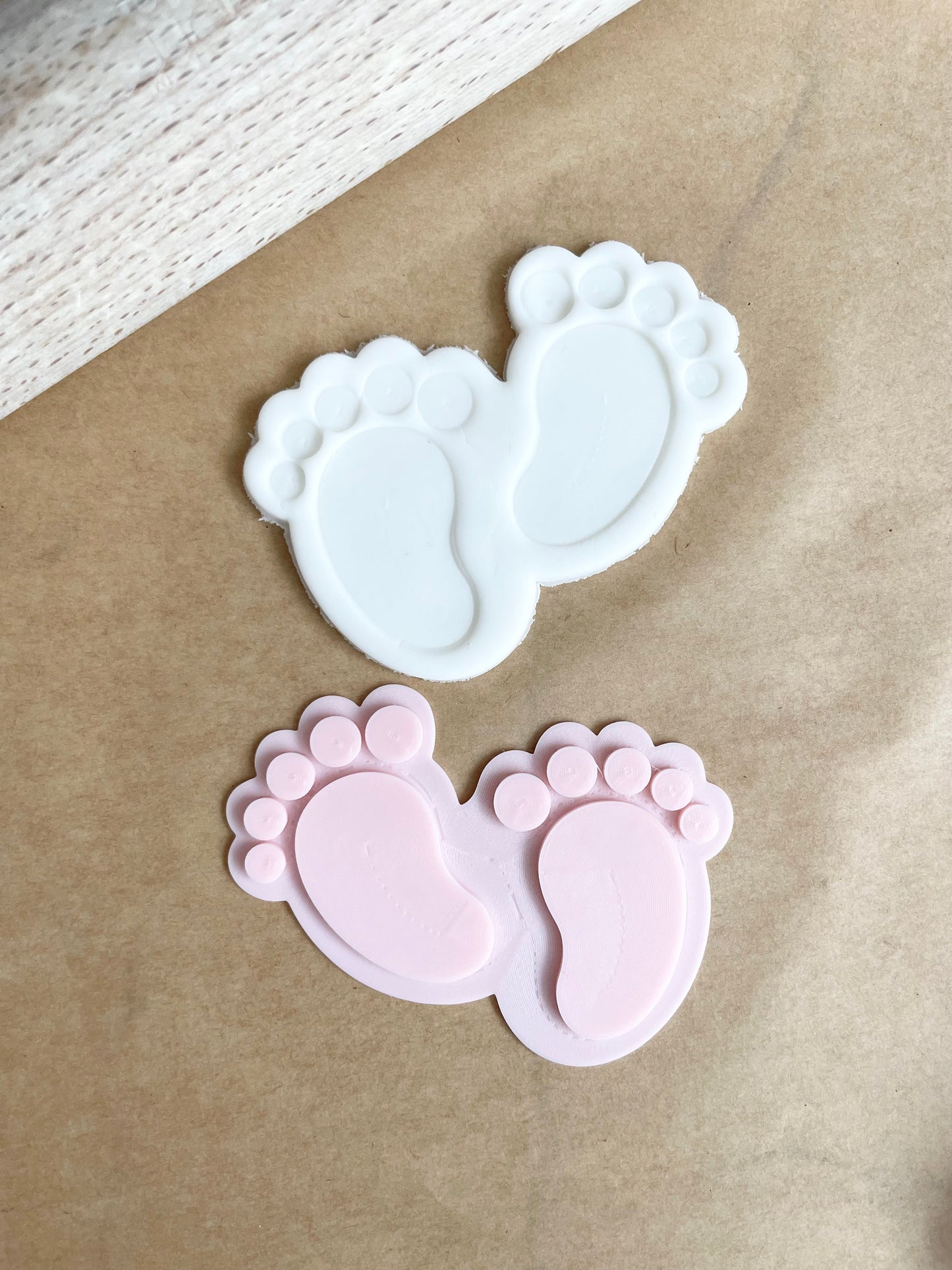 Baby Feet Embosser or Debosser and Cookie Cutter Set