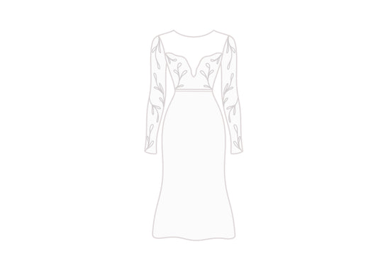 Long Sleeved Wedding Dress Cookie Cutter