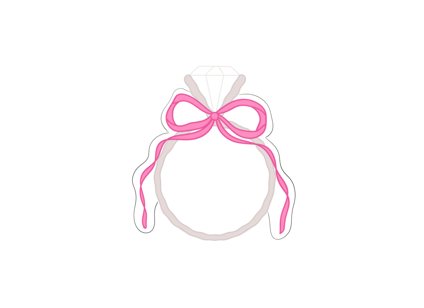 Wedding Ring with Bow Cookie Cutter