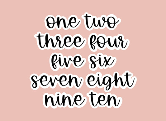 Number "cursive" Font Cookie Cutters