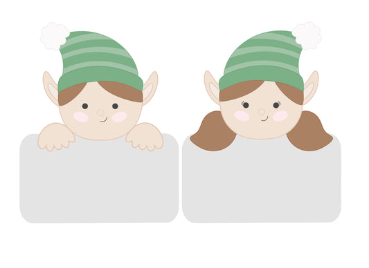 Elf Plaques, Boy or Girl Cookie Cutters