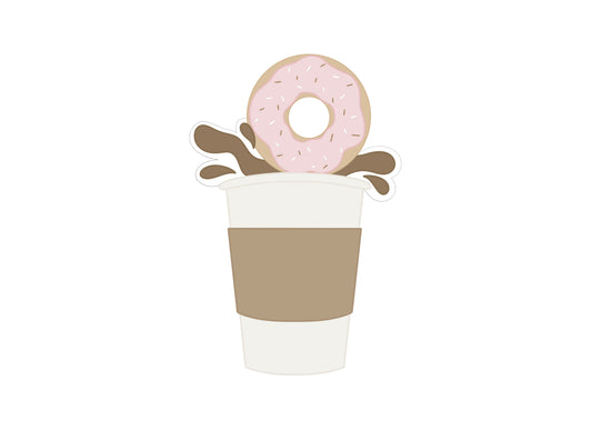 Coffee with Donut Cookie Cutter