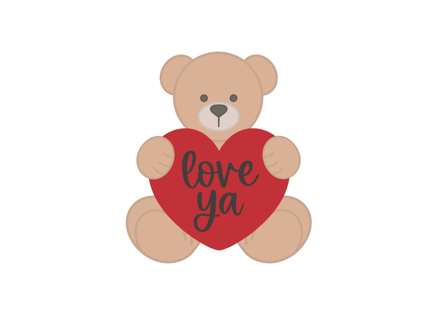 Teddy Bear with Heart Cookie Cutter