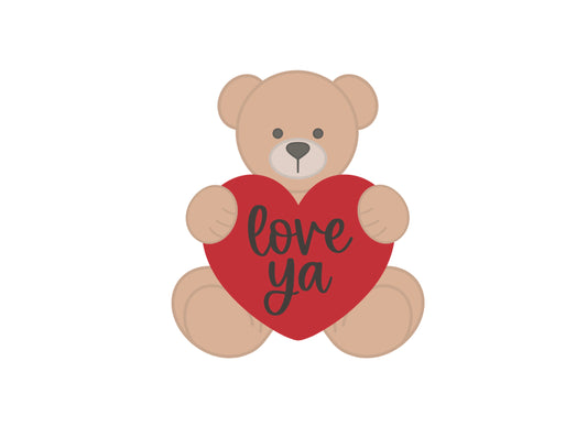 Teddy Bear with Heart Cookie Cutter