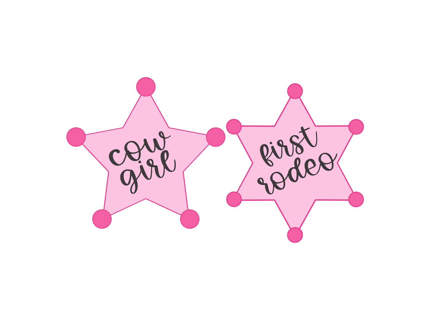 5 Point Star or 6 Point Star Sheriff Badge Cookie Cutters