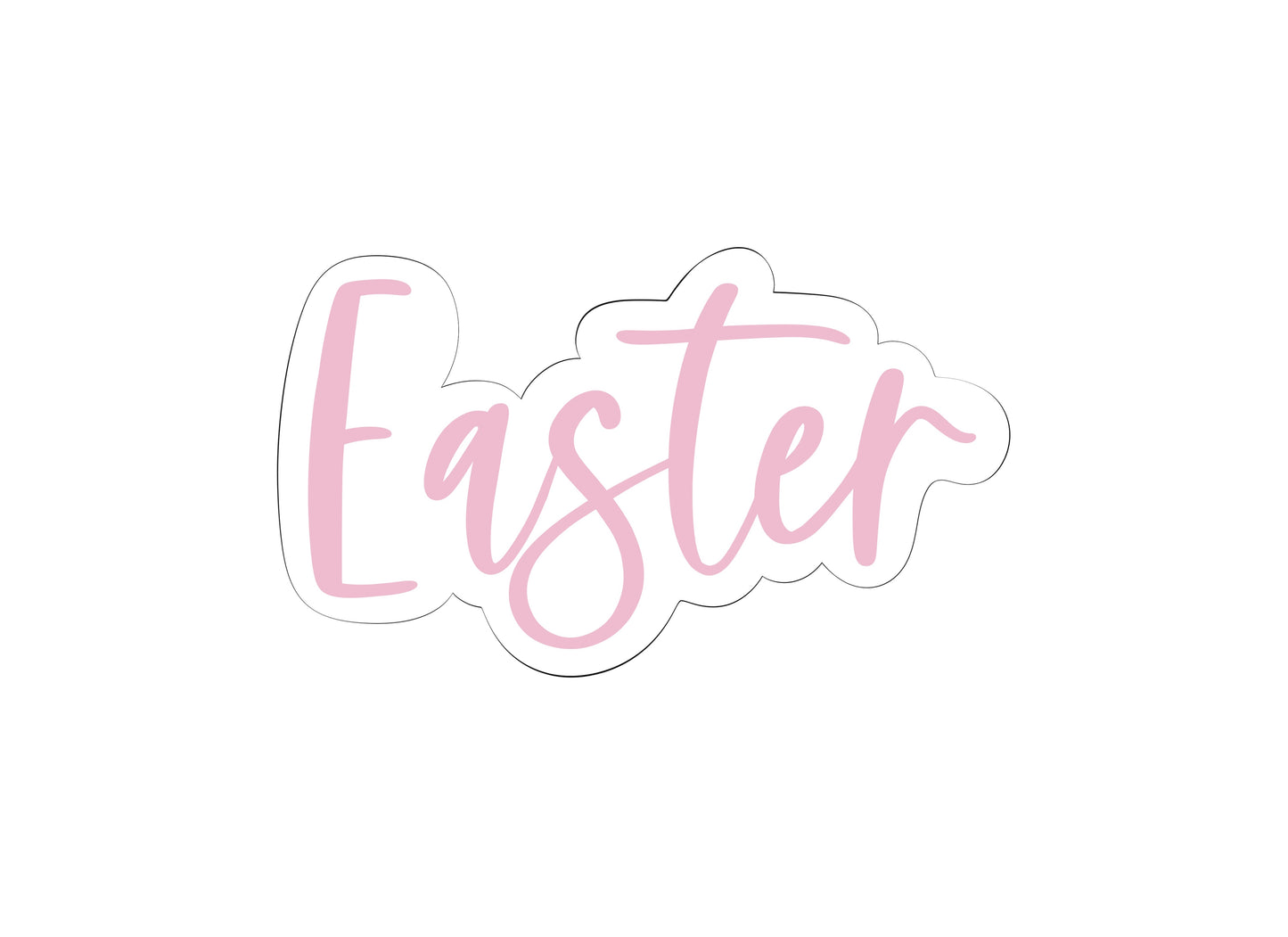 Easter Font Plaque Cookie Cutter
