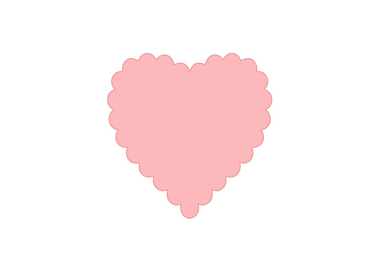 Scalloped Heart 2 Cookie Cutter