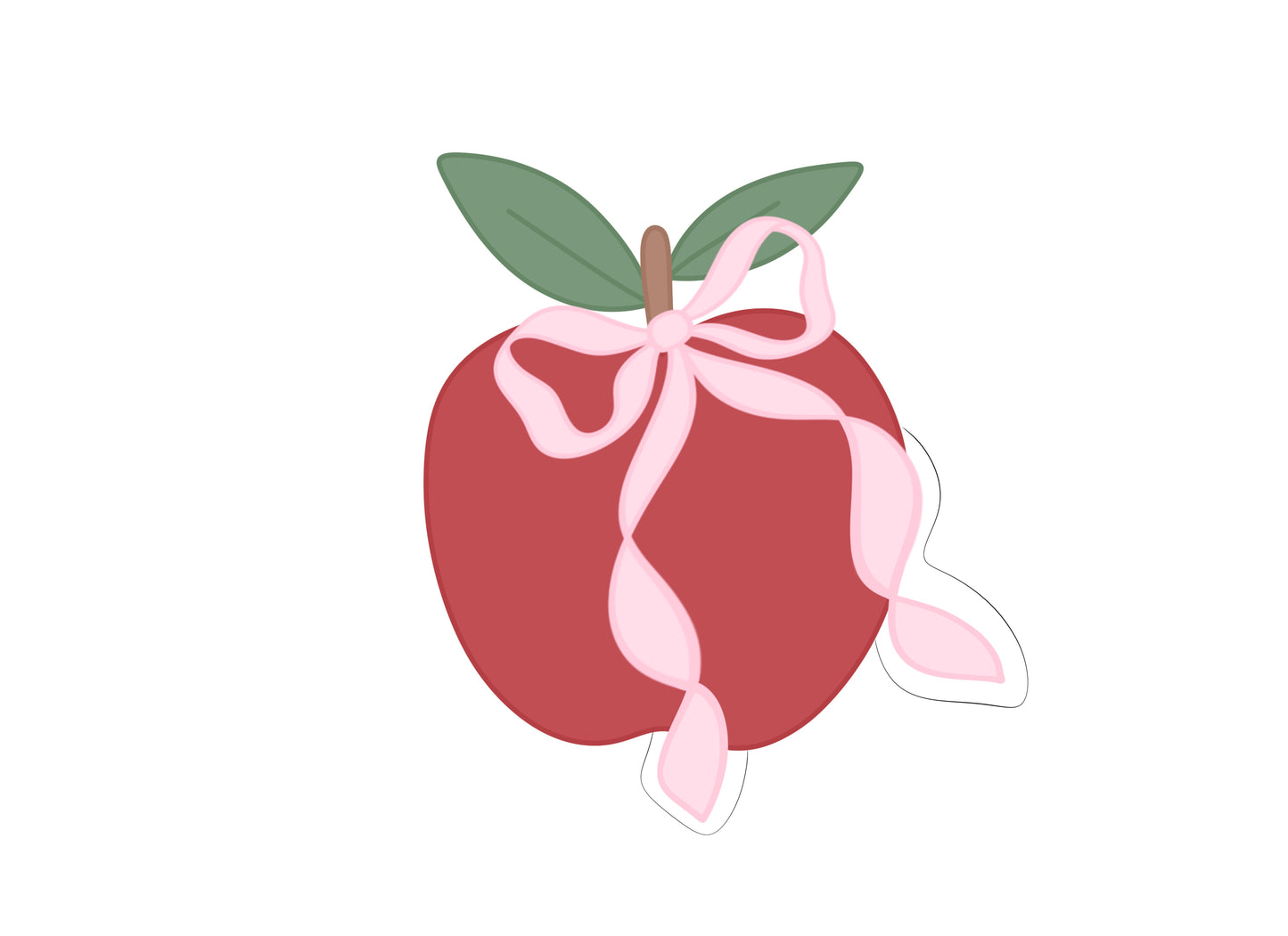 Apple with Bow Cookie Cutter