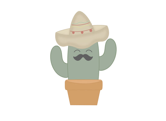 Cactus with Sombrero Cookie Cutter
