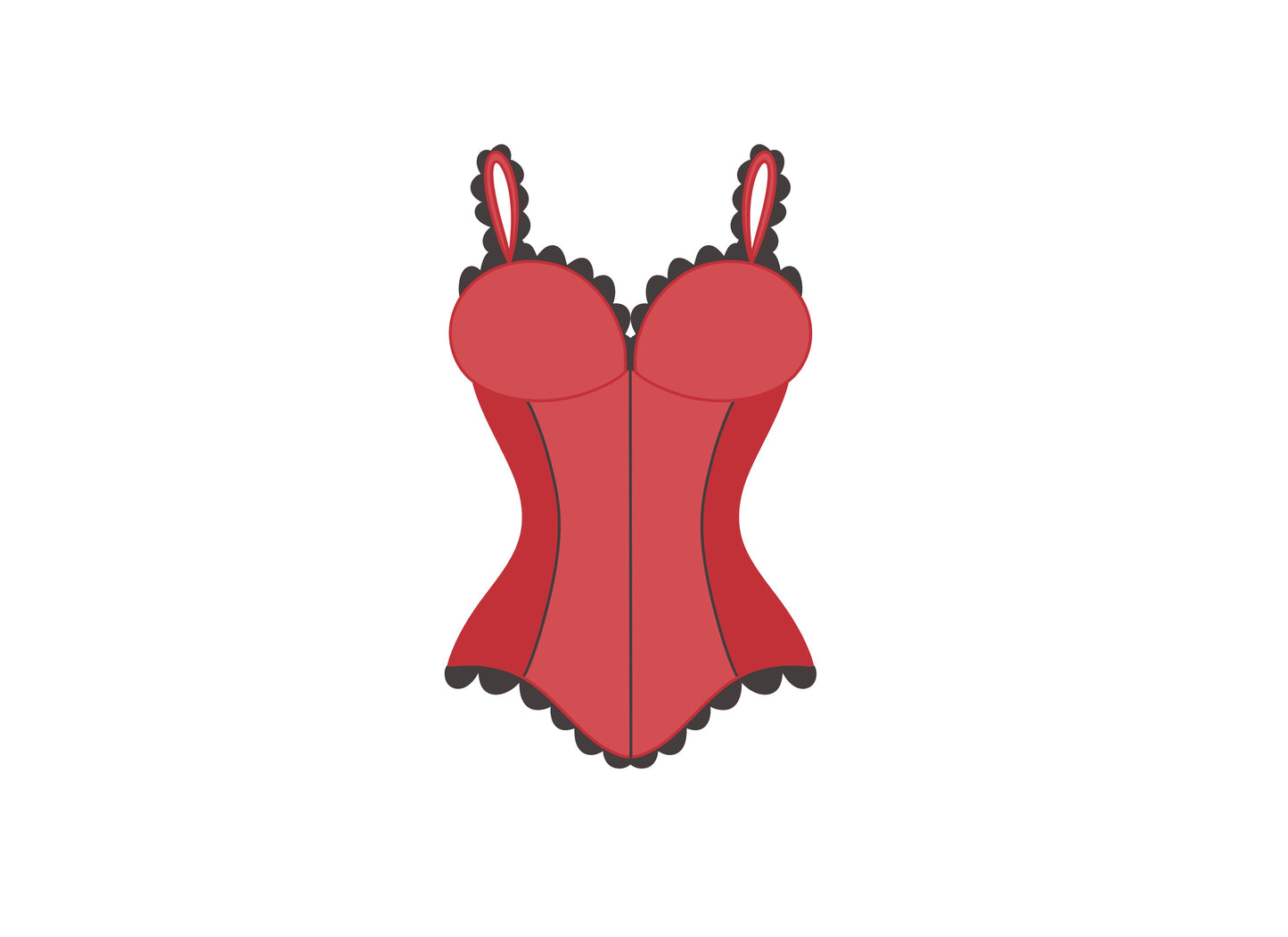 Lingerie Corset Valentine's Set Cookie Cutters