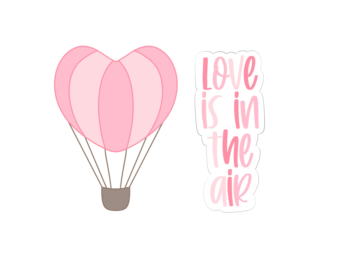 Love Is In The Air (version 2) Valentine's Set Cookie Cutters