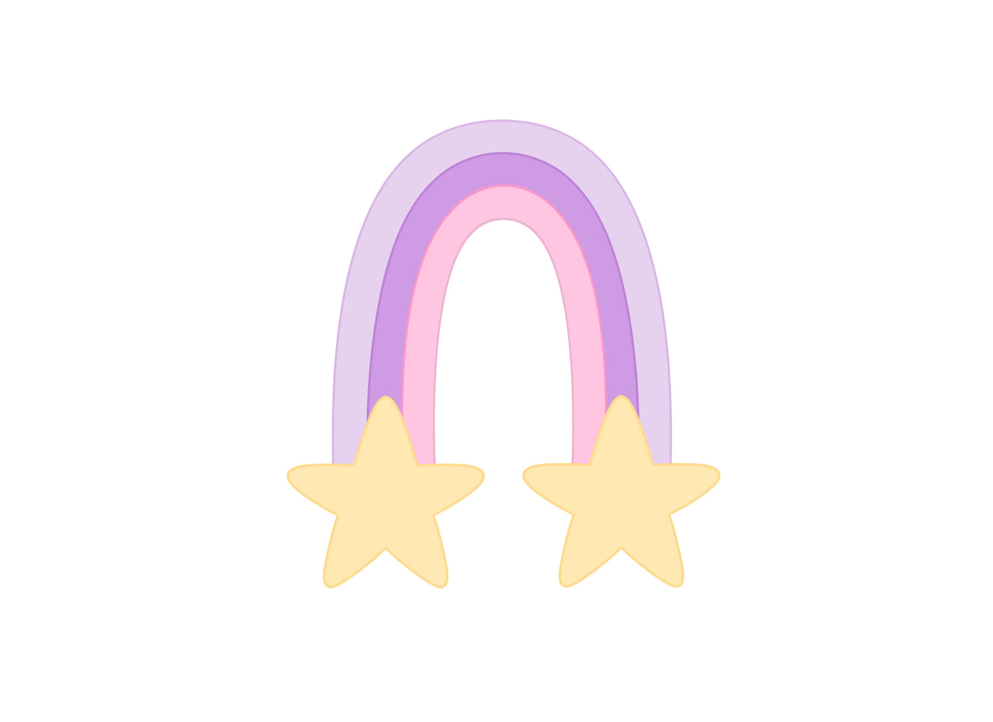 Rainbow with Stars Cookie Cutter