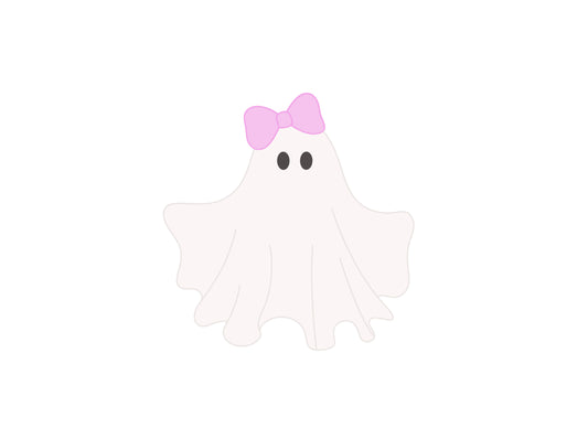 Flowy Ghost with Bow Cookie Cutter