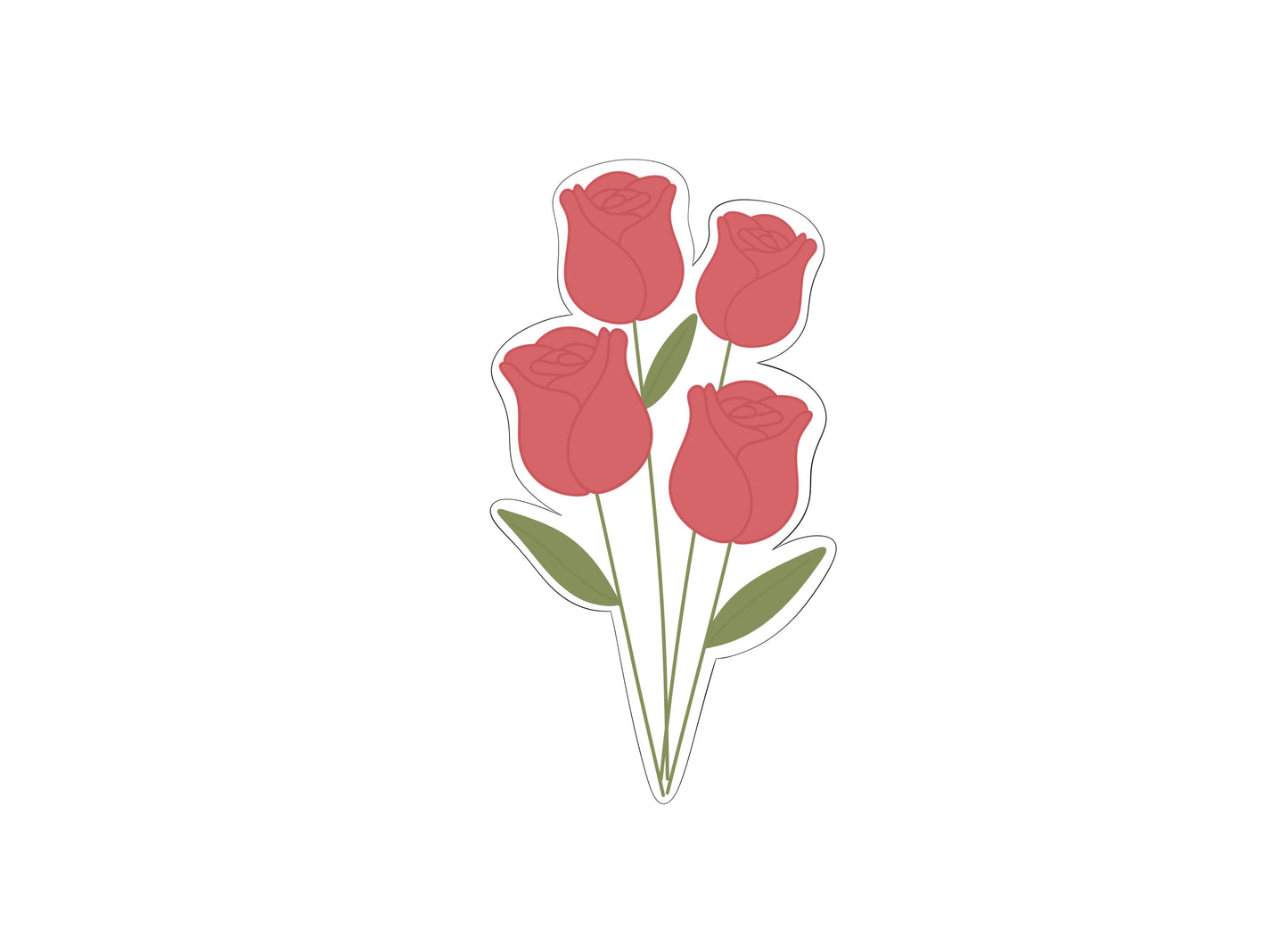 Rose Bouquet Cookie Cutter