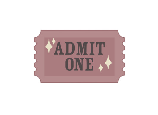 Admit One Ticket Cookie Cutter