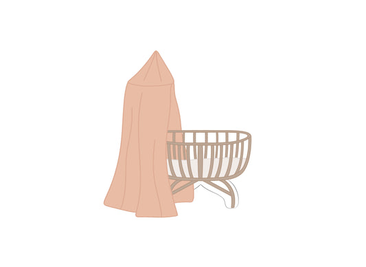Rattan Bassinet with Canopy Cookie Cutter