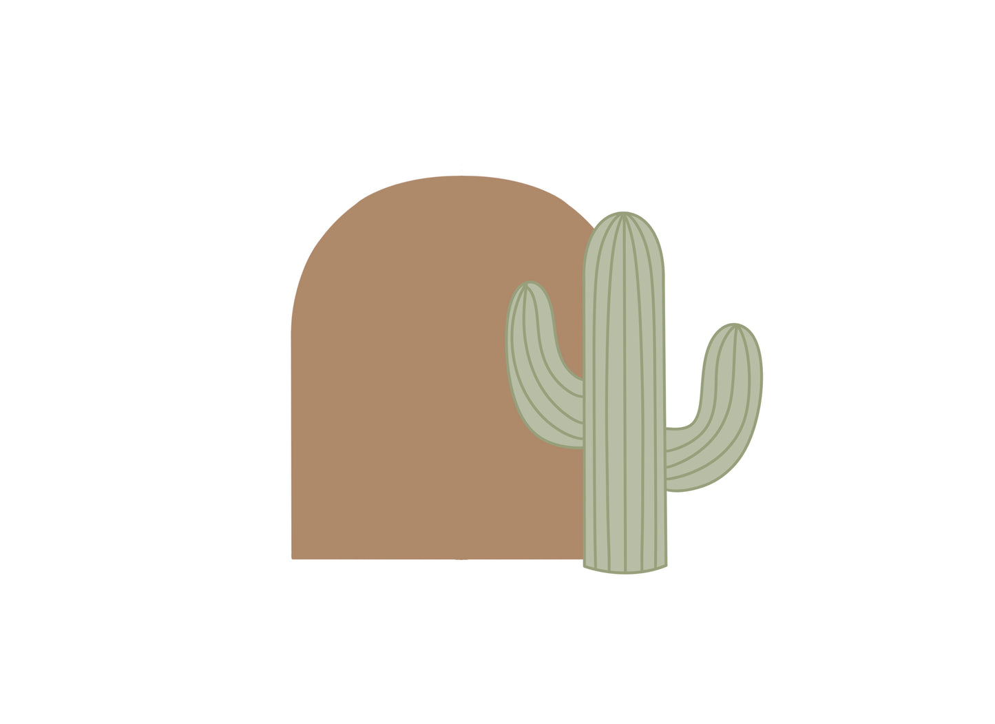 Cactus Plaque Cookie Cutter