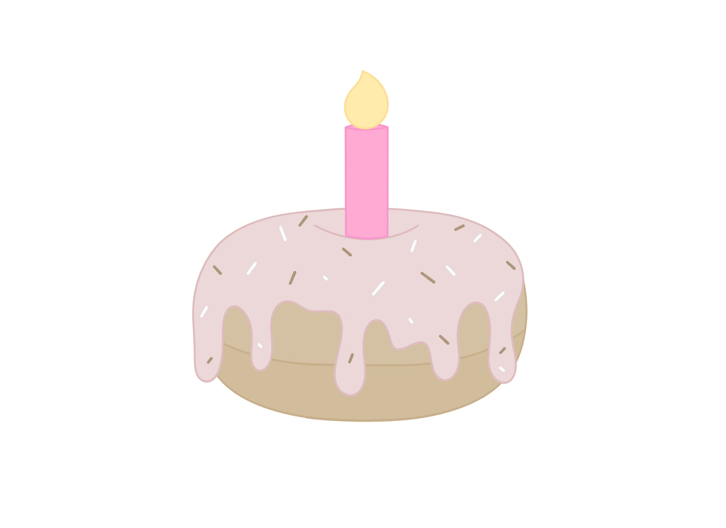 Donut with Candle Cookie Cutter
