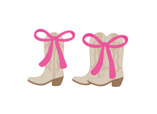 Cowgirl Boot or Cowgirl Boots with Bow Cookie Cutters