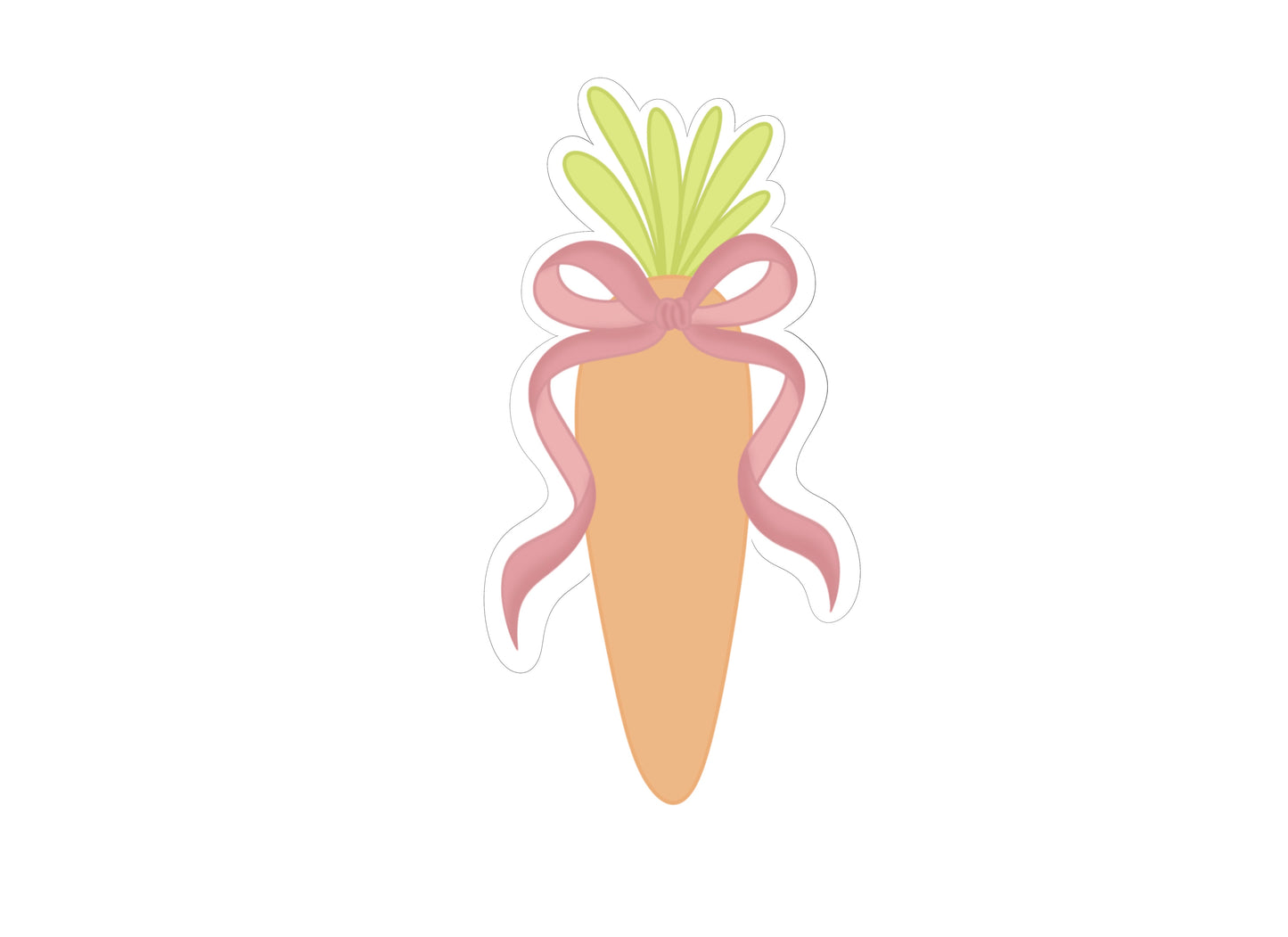 Carrot with Bow Cookie Cutter