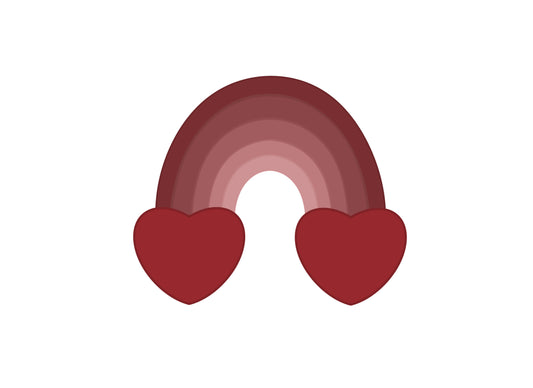 Rainbow with Hearts Cookie Cutter