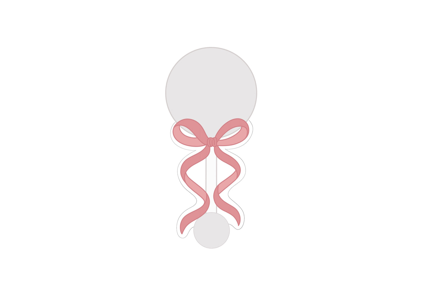Baby Rattle with Bow 2 Cookie Cutter