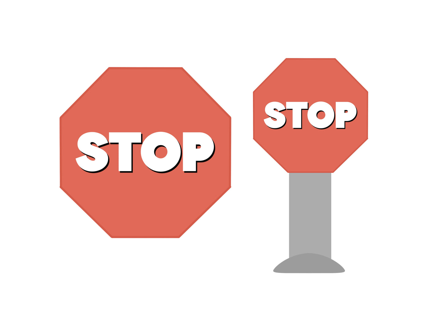 Octagon or Octagon Stop Sign Cookie Cutters
