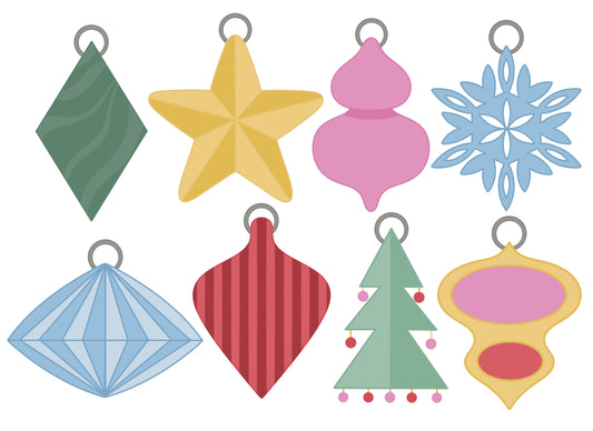 8 Ornament Set Cookie Cutters