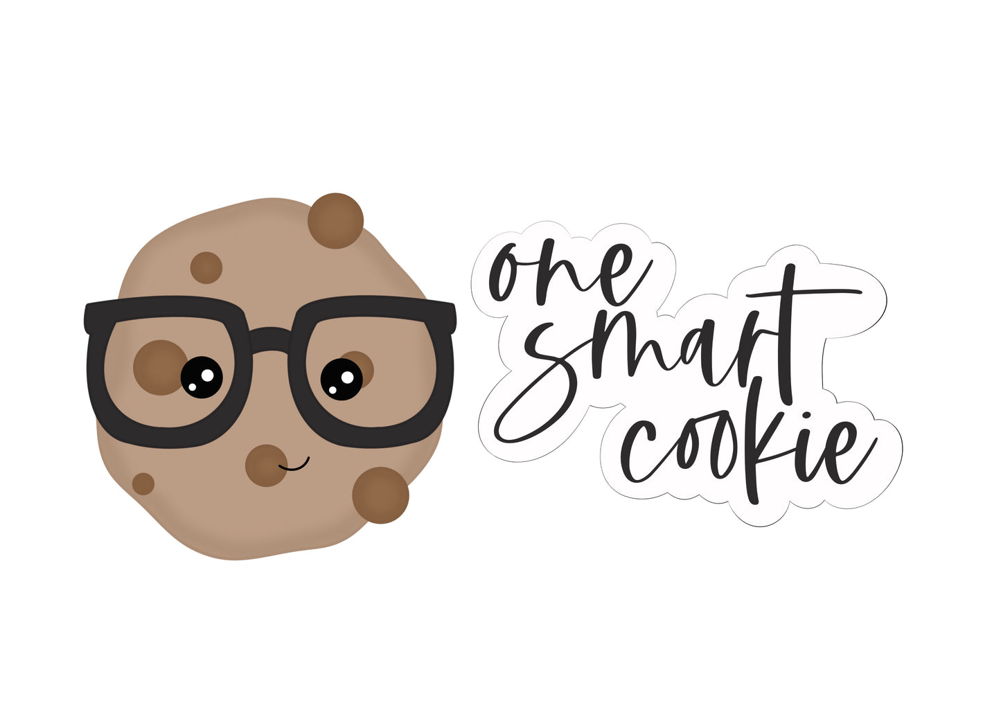 Cookie with Nerdy Glasses or One Smart Cookie Plaque Cookie Cutters