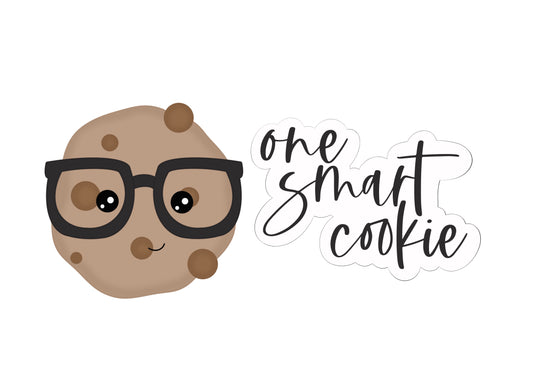 Cookie with Nerdy Glasses or One Smart Cookie Plaque Cookie Cutters