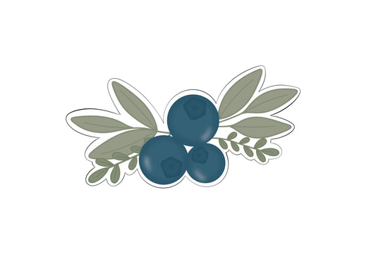 Blueberry Branch Cluster Cookie Cutter