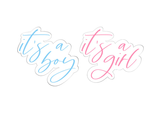 It's A Boy or It's A Girl Plaque Cookie Cutters