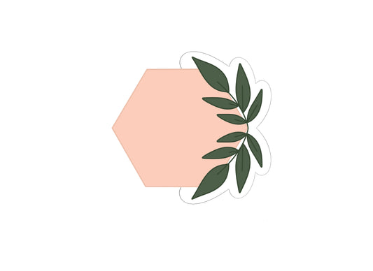 Hexagon with Greenery Cookie Cutter