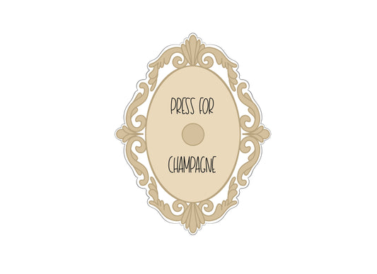 Press For Champagne Cookie Cutter