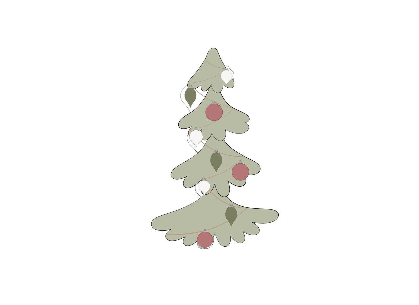 Funky Skinny Tree Cookie Cutter