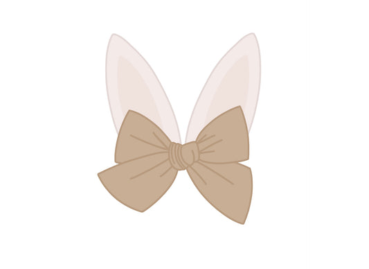 Bunny Ears with Bow Cookie Cutter