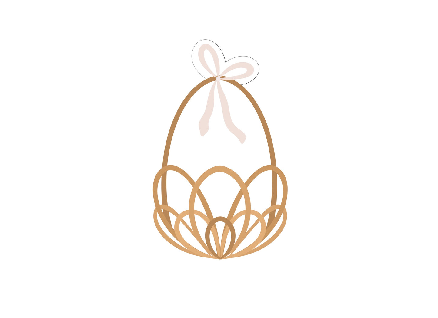 Boho Easter Basket Cookie Cutter