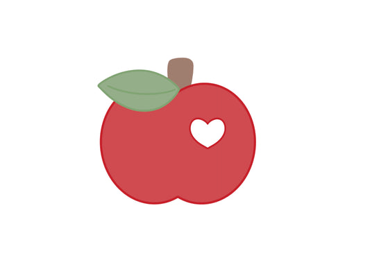Apple with Heart Cut Out Cookie Cutter