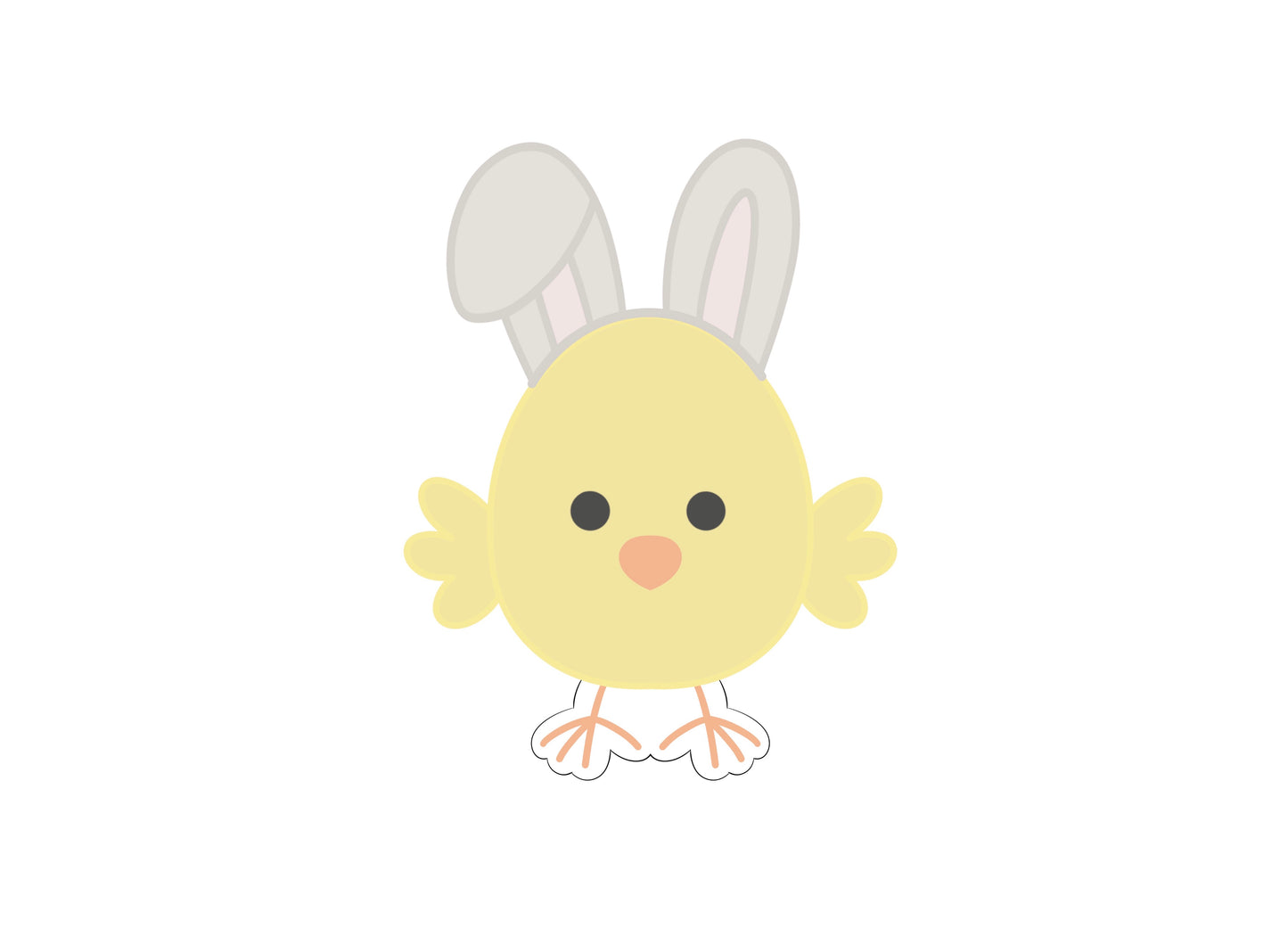 Chick in Bunny Ears Cookie Cutter