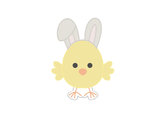 Chick in Bunny Ears Cookie Cutter