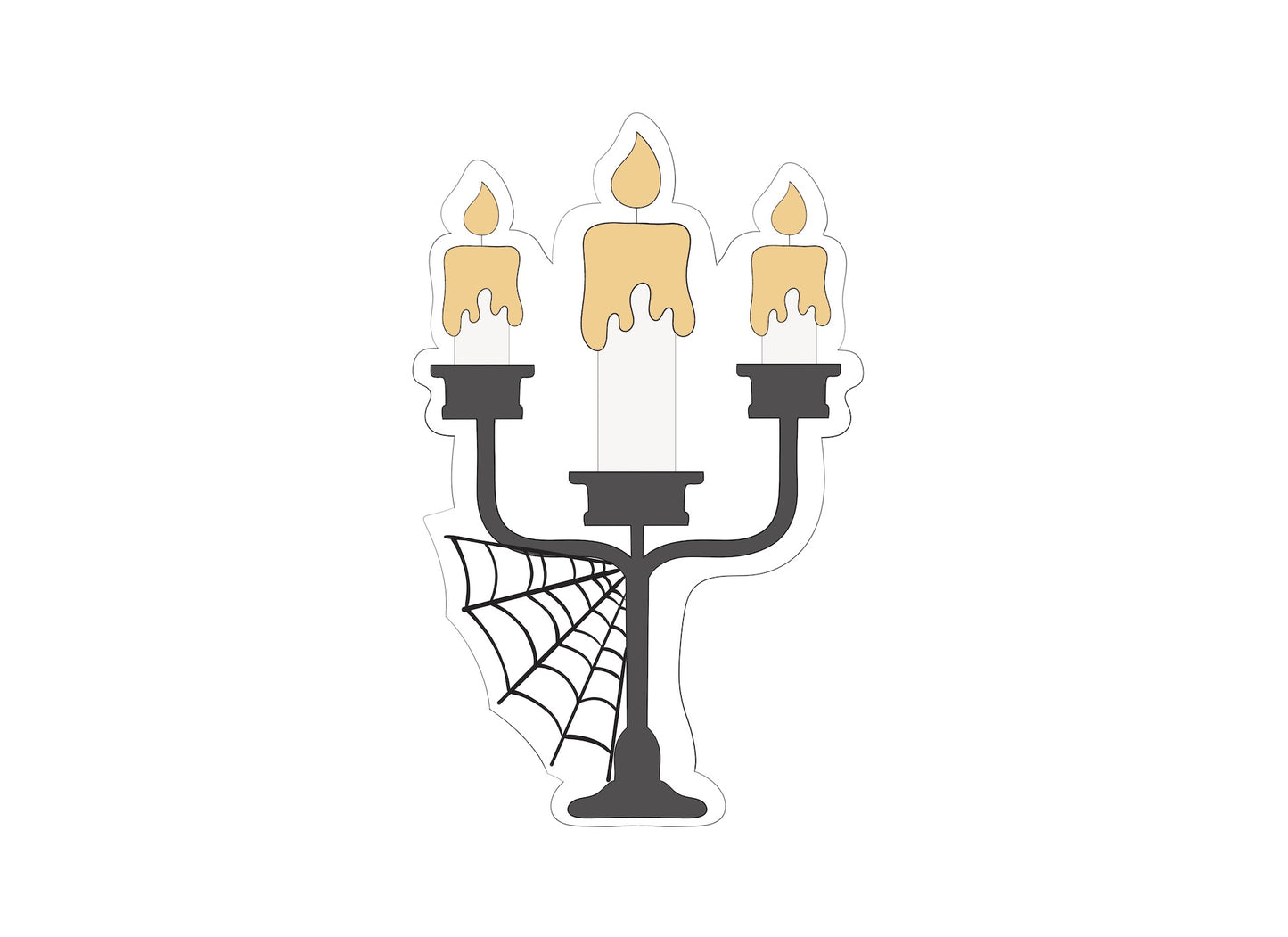 Spooky Candelabra Cookie Cutter