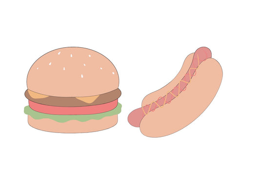 Hamburger or Hotdog Cookie Cutters