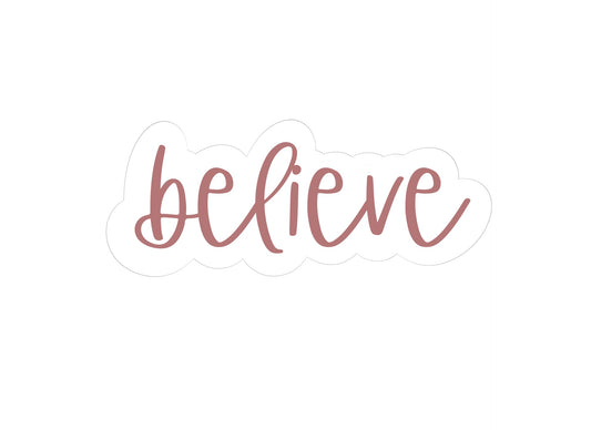 Believe Font Plaque Cookie Cutter
