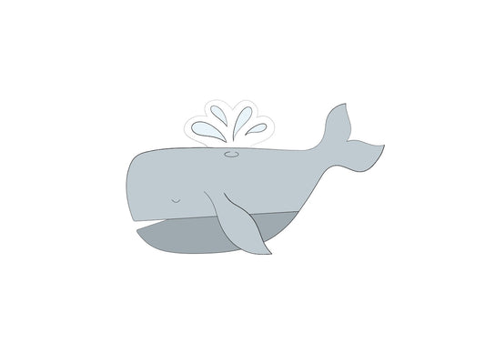 Whale with Water Cookie Cutter
