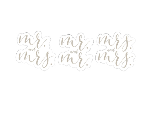 Mr. and Mrs., Mr. and Mr., or Mrs. and Mrs. Cookie Cutters