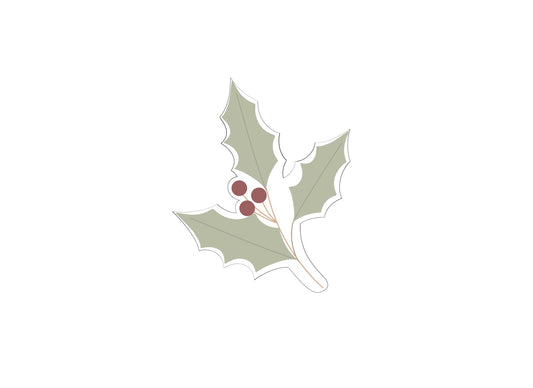 Holly Branch Cookie Cutter