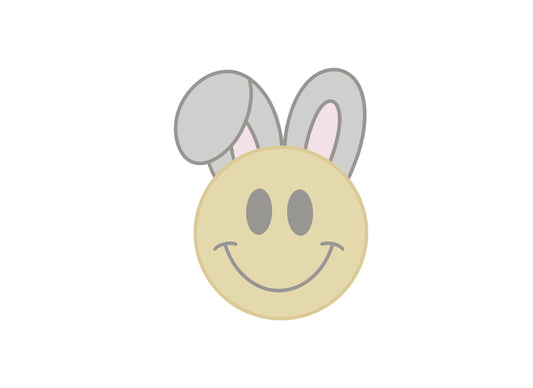 Smiley with Bunny Ears Cookie Cutter